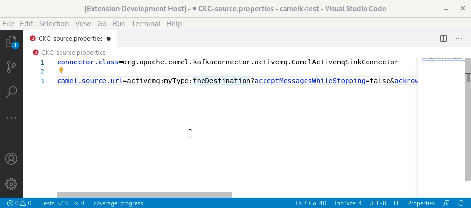 Refactor action to convert Camel URI to list of properties