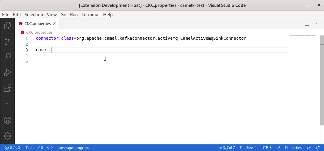 Completion for Basic Configuration properties